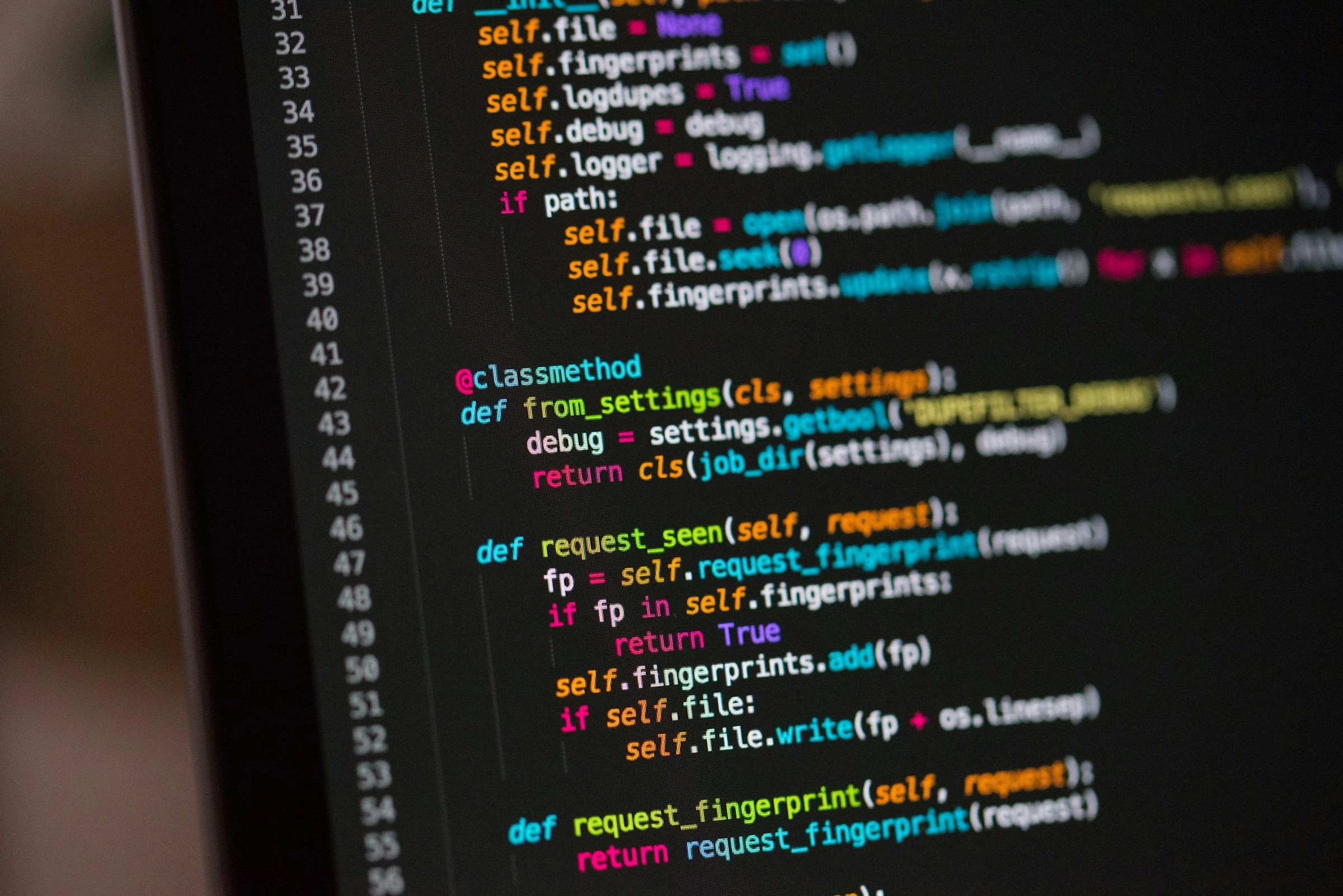 a computer screen with a bunch of code on it