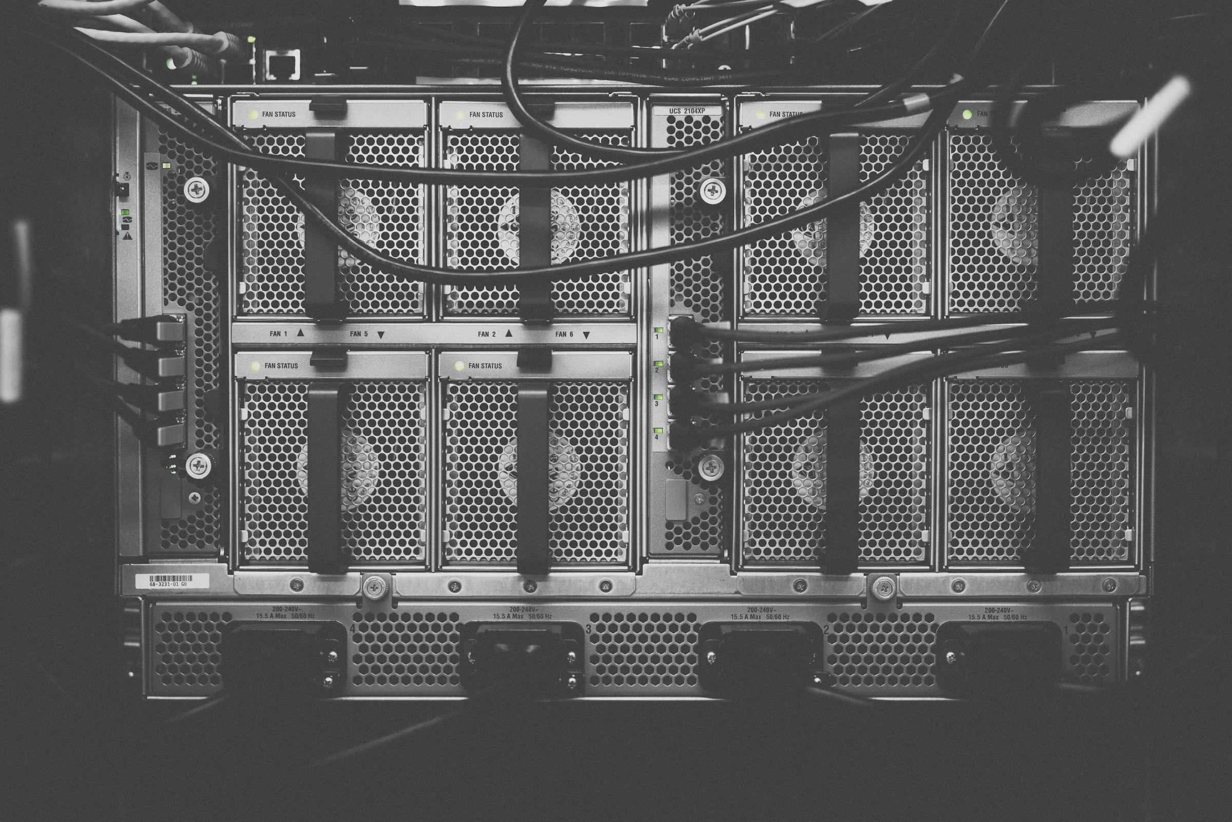 Server hardware inside a data-centre rack
