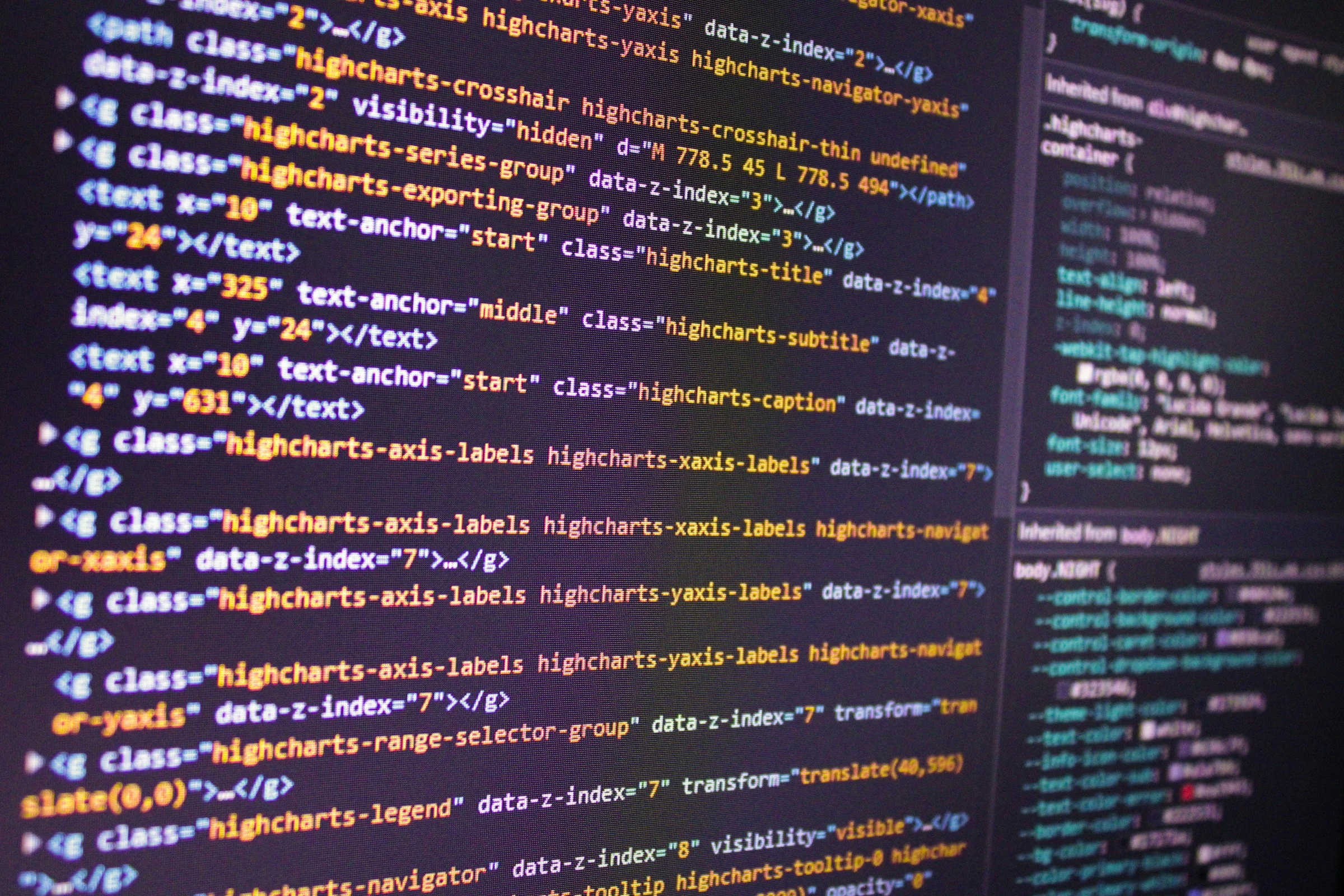 Close-up of PHP source code